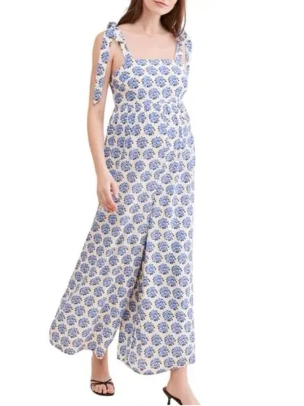 Yumi Kim Cream Floral Tank Dress with Blue Blooms
